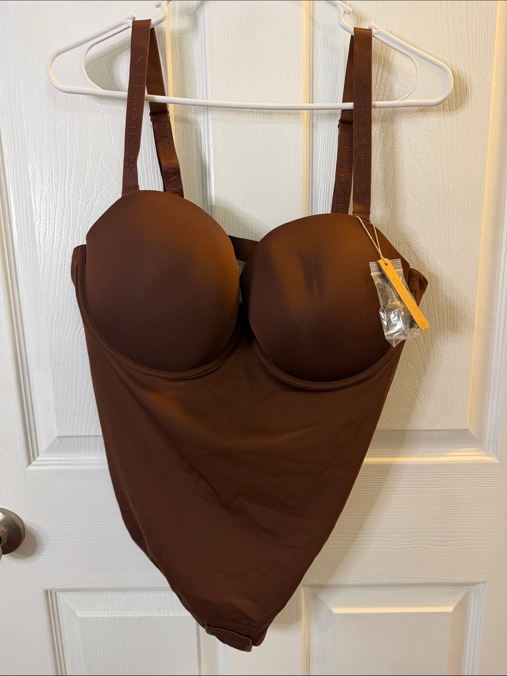 Seamless Brown Longline Shapewear Bodysuit